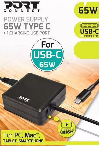 Usb laptop charger 65w - usb, c